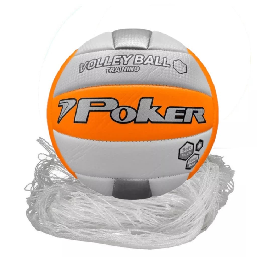 Kit Rede E Bola De Vôlei Poker