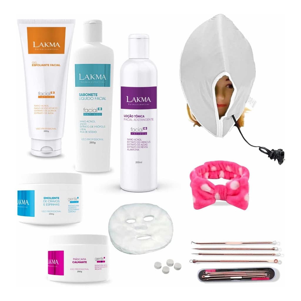 Kit Limpeza De Pele Profunda Profi Lakma + Brinde Volt 110v