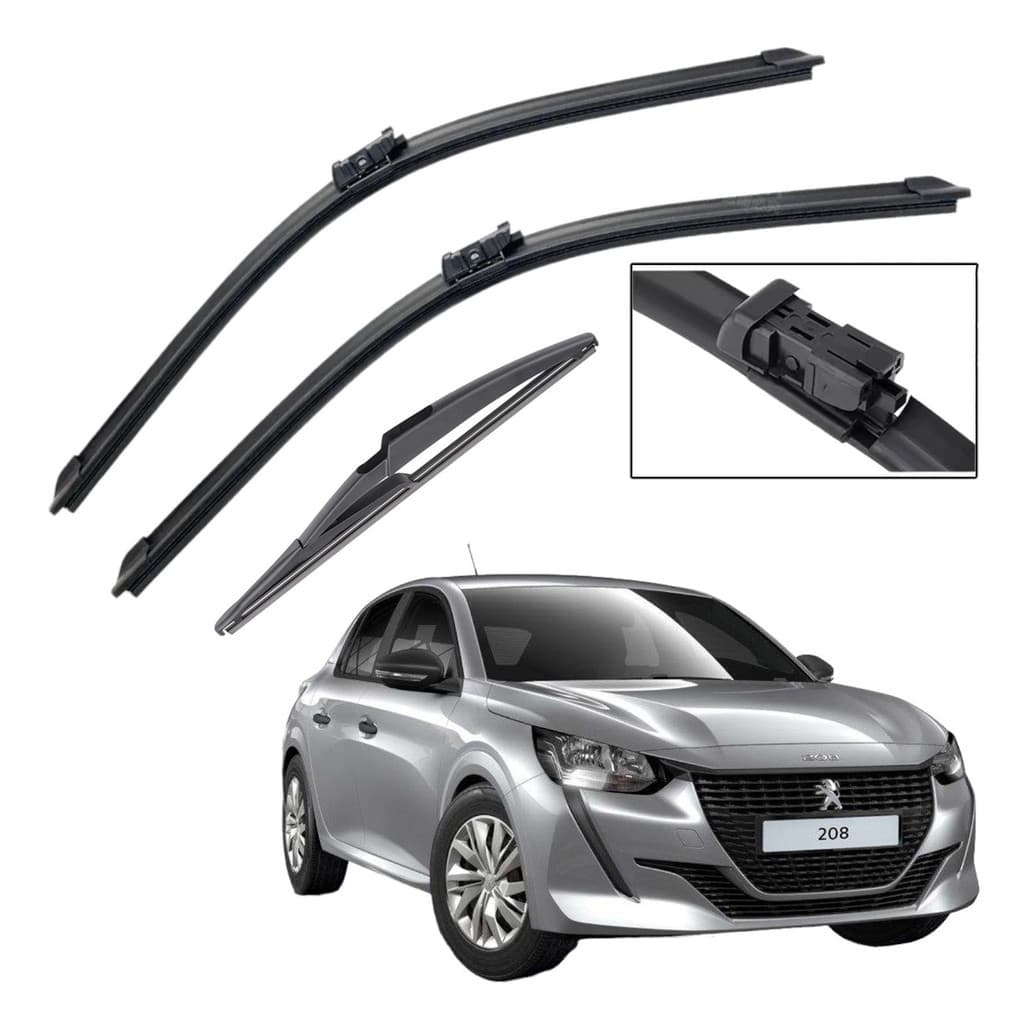 Kit Palhetas Limpador Parabrisa Peugeot 208 2021 À 2024