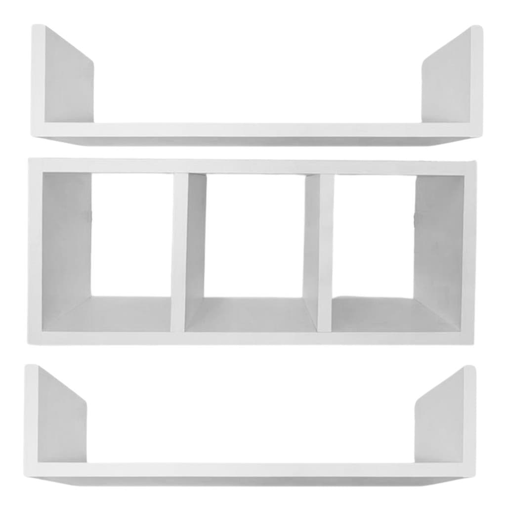 Nicho Para Papel Higiênico Com 2 Prateleiras Em U 100% Mdf Branco fosco Tx