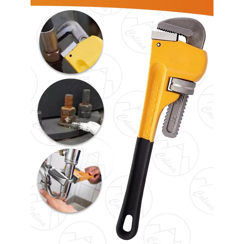 Chave Tubos Grifo Canos Tubulações Encanamento 10 Ferro e aço 24,5CM X 5,7CM X 2CM Kolling Sell