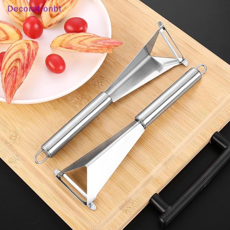 Decorationbt Multifuncional Triângulo De Aço Inoxidável Faca De Escultura De Frutas Prato Artefato Cortador De Vegetais