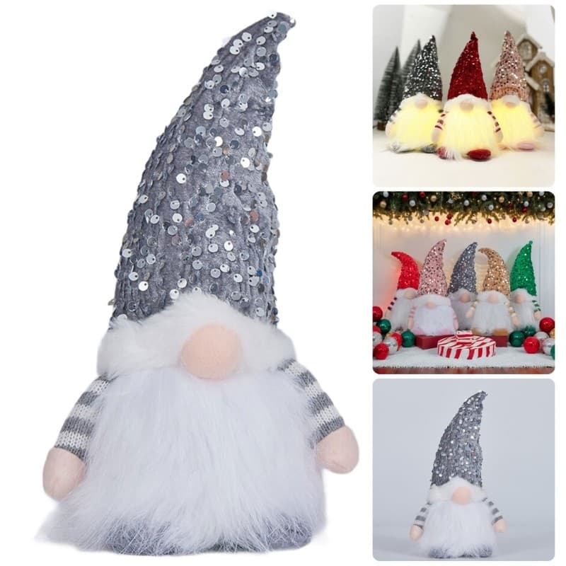 YU Brinquedo De Pelúcia De Natal Macio Decoração De Férias Boneca Anã Ornamento Rudolf