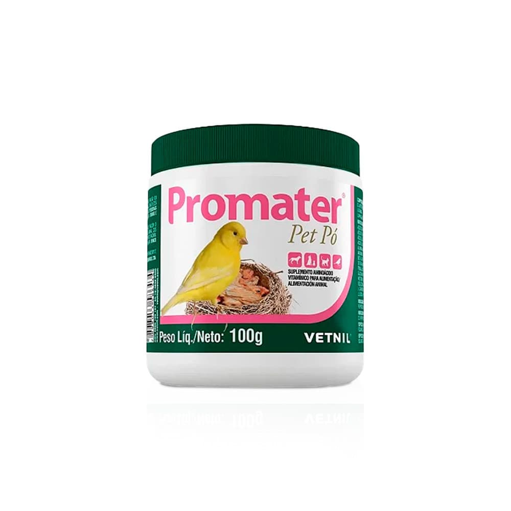 Promater Pet Suplemento Para Cães Gatos Aves Reprodução ou Gestação Pó 100g