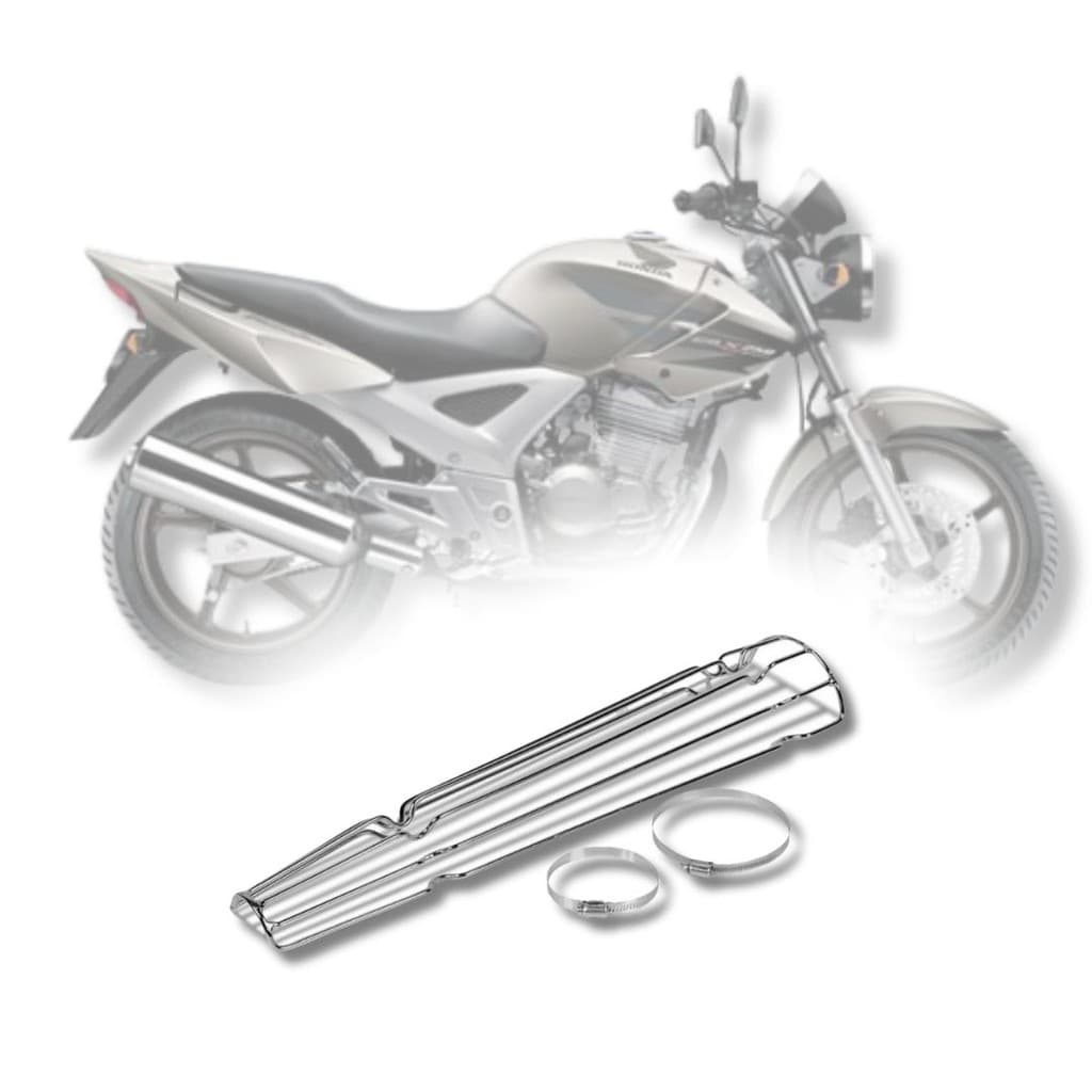 Protetor Escape Moto Honda Cbx 250 Twister 2001 2002 2003 2004 2005 2006 2007 2008 Escapamento Modelo Original Protork