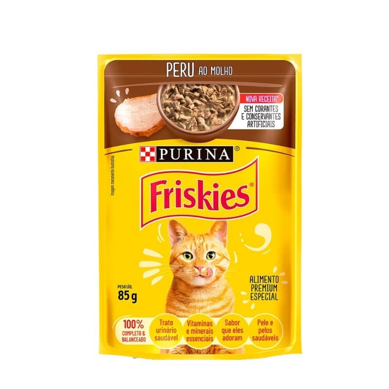 SACHÊ FRISKIES GATOS ADULTOS PERU AO MOLHO 85G
