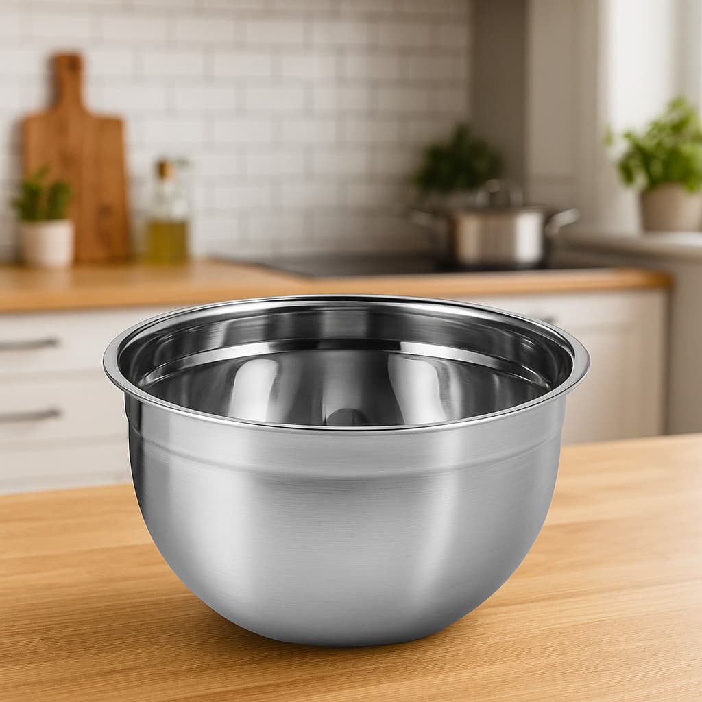 Tigela Inox Bowl 30cm Bolos Receitas Grande e Resistente Saladas