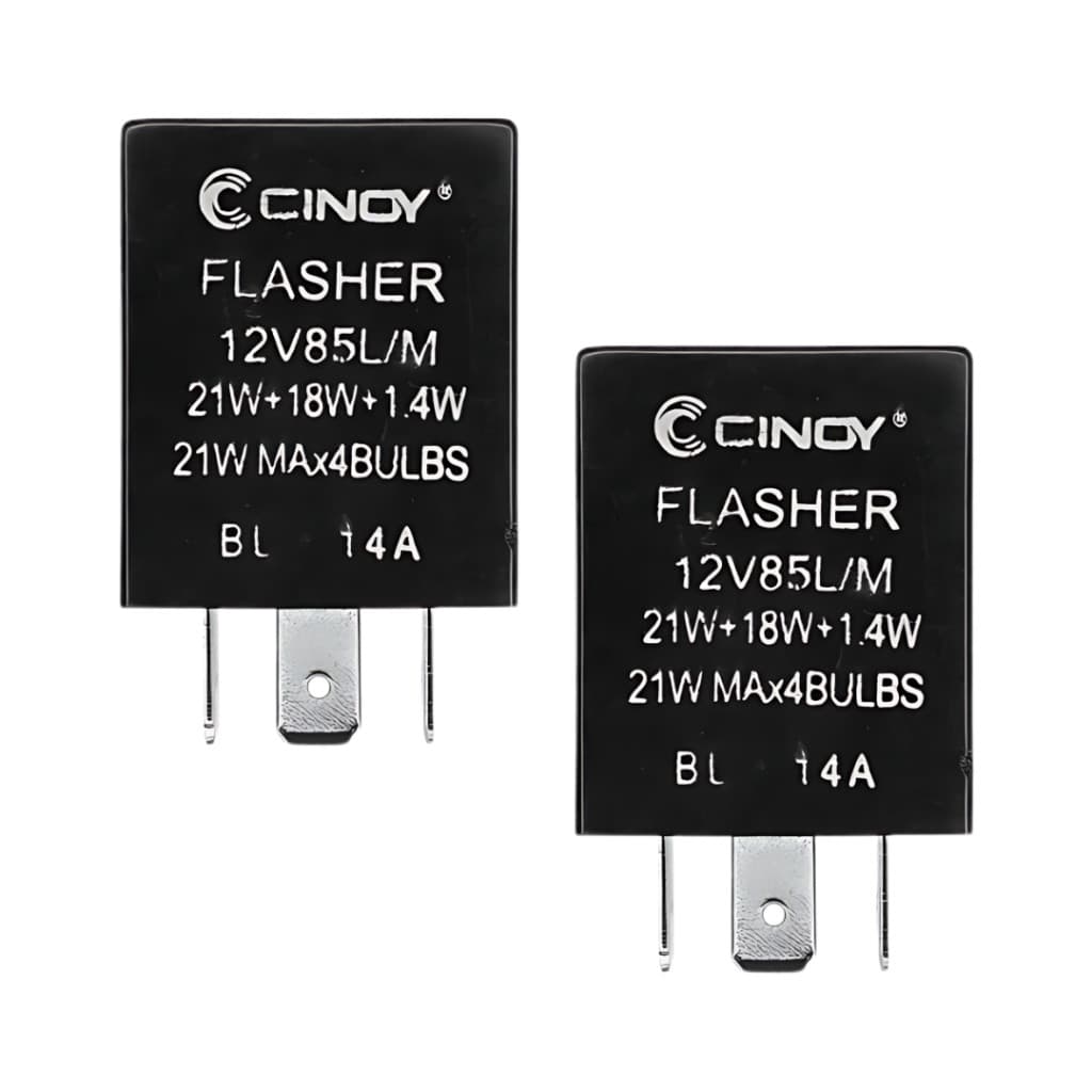 Kit 10 Relé 3 Pinos Universal Automotivo 12V 14A CINOY FLASHER 12V85L/M 21W+18W+1.4W