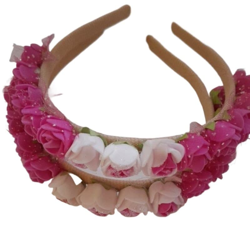 Tiara para cabelo com flores