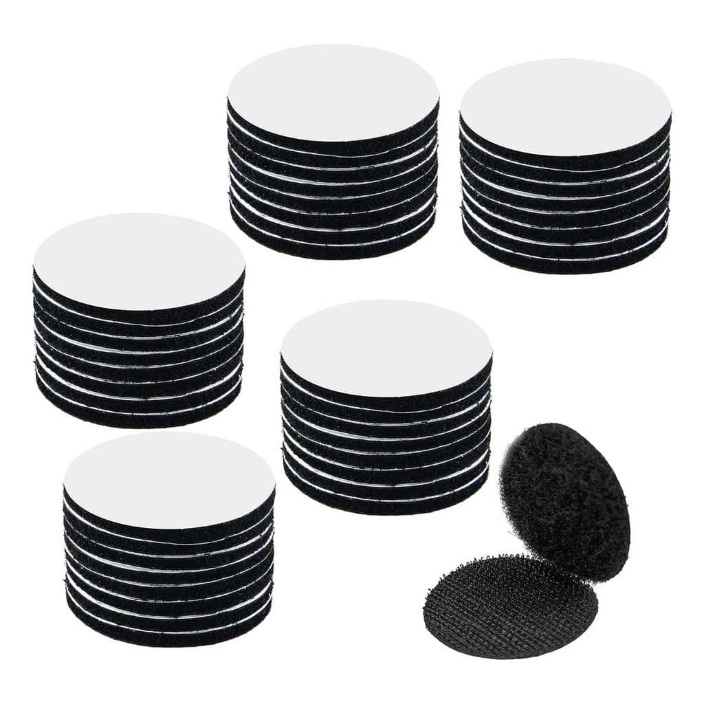 40 Peças (20 Pares) Adesivos Pretos Antiderrapantes Para Tapetes E Sofás-Gancho De Chão De Argola KYUP