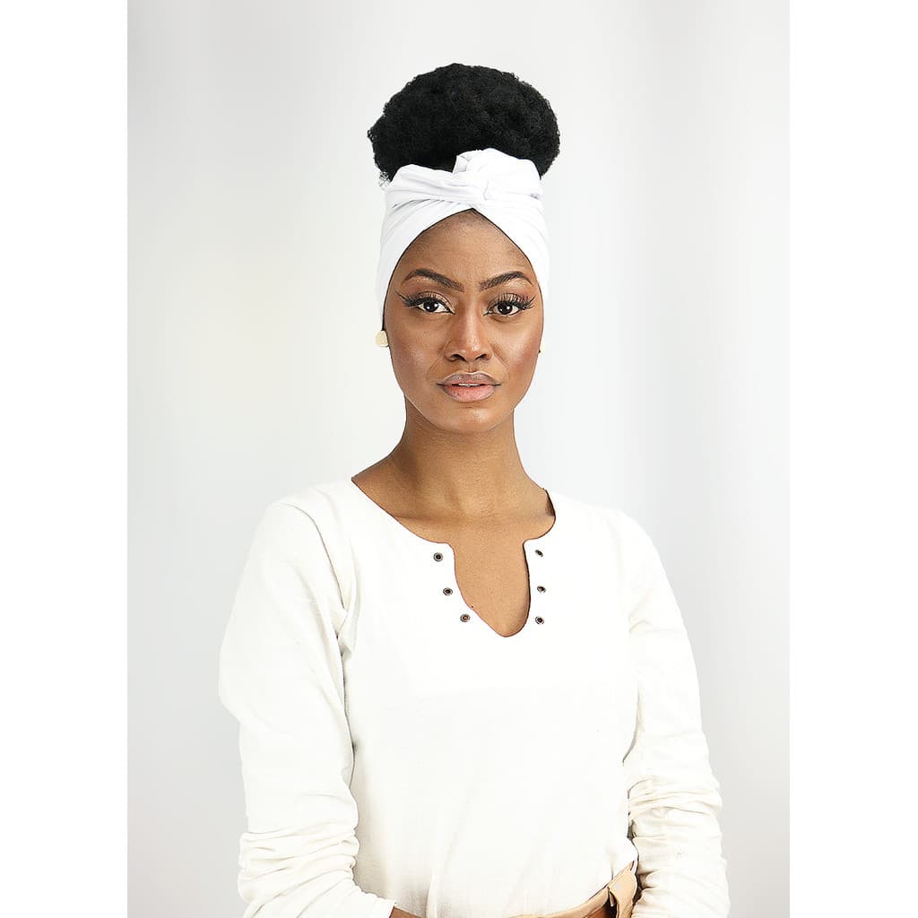 Turbante Aramado Viscose - Branco - Mundo Afro Perfecta