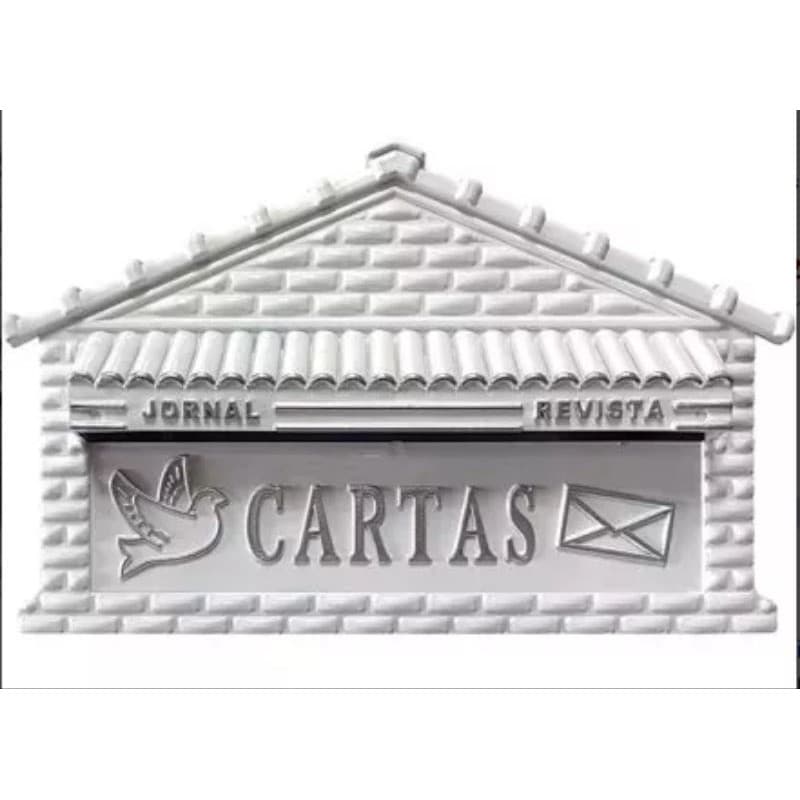 Caixa de correio Casa Grande Alumínio N°08 jornal revistas (2 cores)