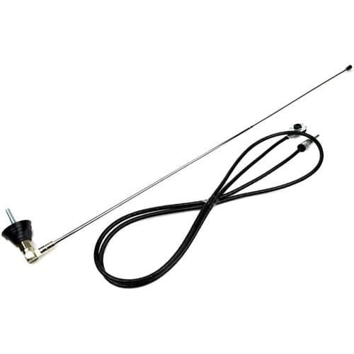 Antena Am Fm 2 Estágios Universal 600mm Cromado