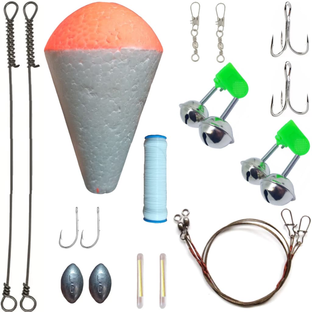 kit pesca de espada prejereba boia garateia empate anzol etc