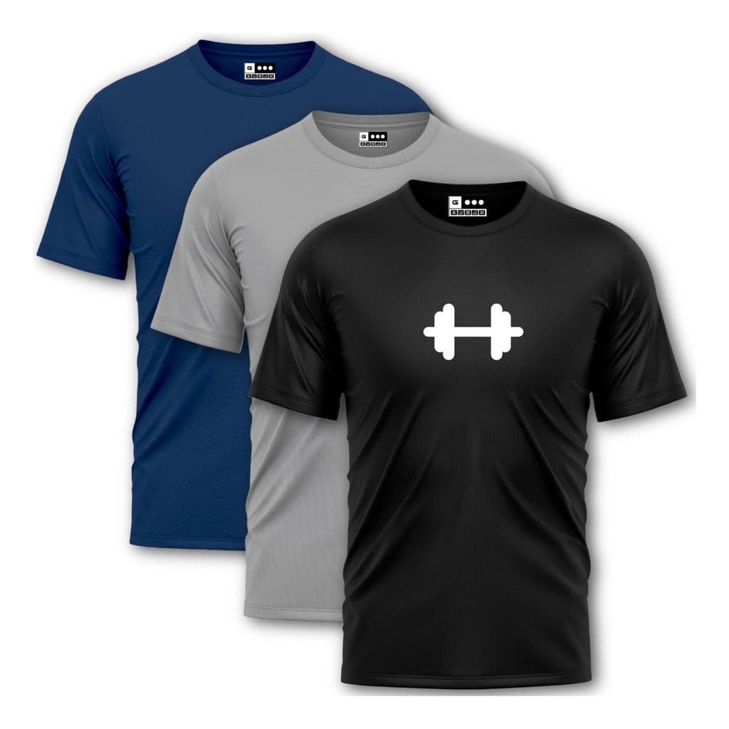 Kit 3 Camisas Esportiva Halter Dry Fit Academia Camisetas