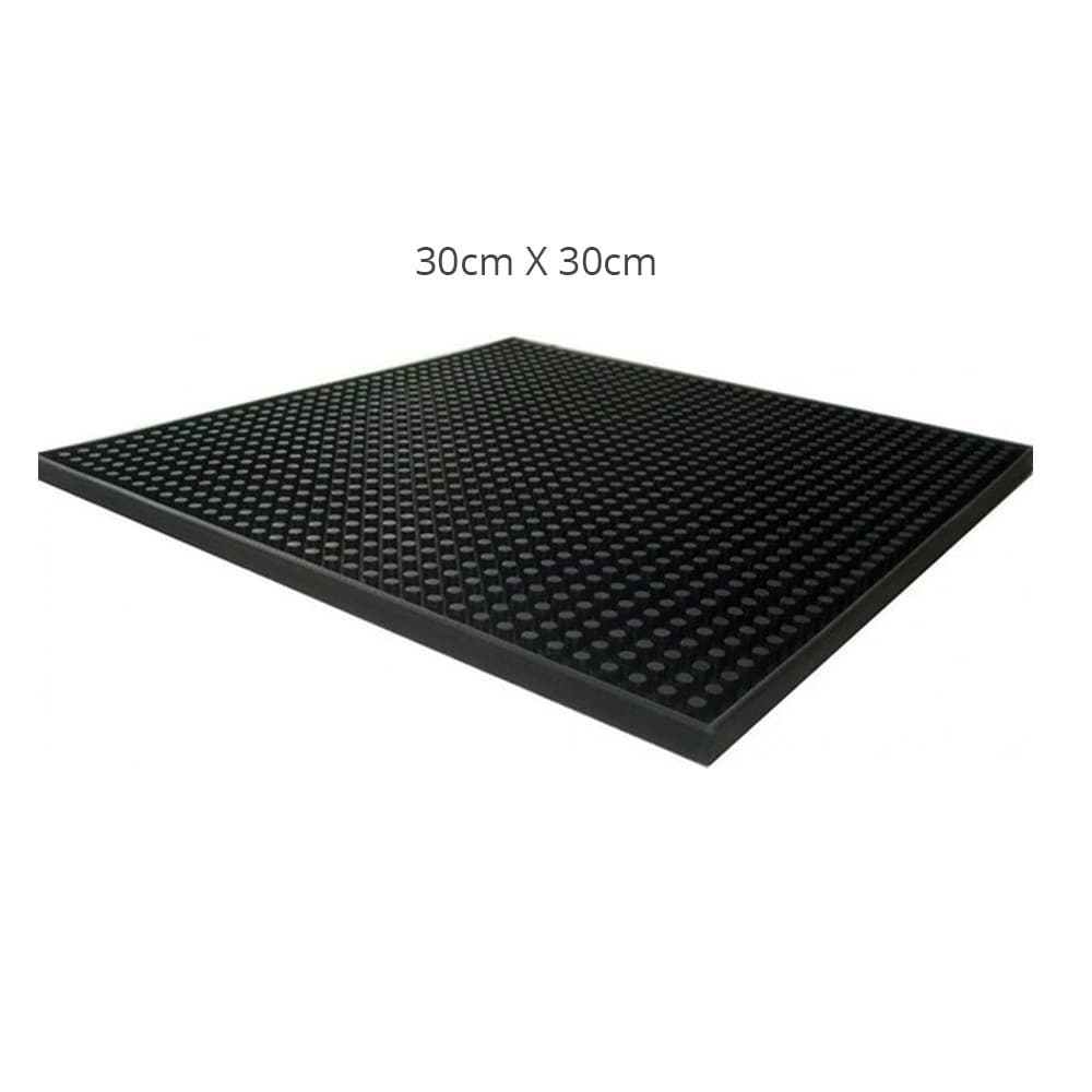 Tapete BarMat 30cm x 30cm Preto Escorredor Copos