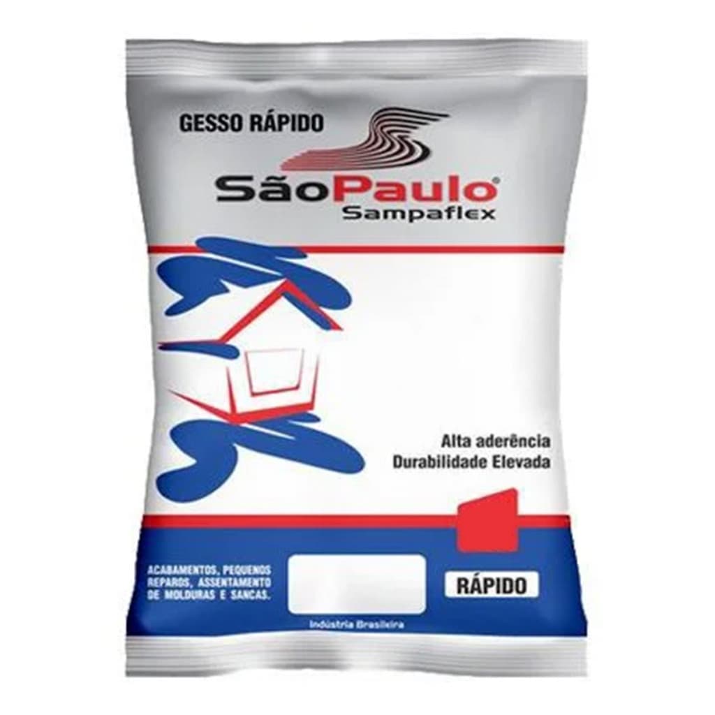 Gesso Rápido Branco 1KG São Paulo Sampaflex