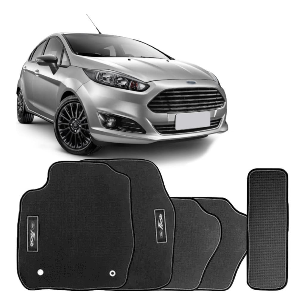 Kit de tapetes 4 peças específico New Fiesta 2014 15 ... 23 2024 PVC
