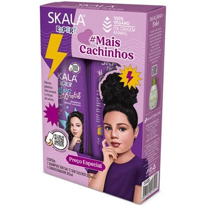 Kit Shampoo + Condicionador Skala Expert #MaisCachinhos Kids: Hidratação Delicada para Cabelos Cacheados Infantis