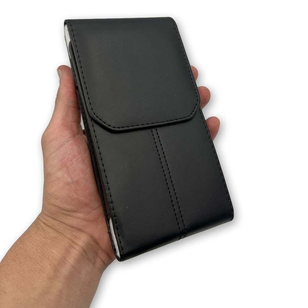 Capa Suporte Celular Smartfone Cintura Em Couro Sintético 6.5 6.8