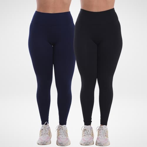 Kit 2 Calças Legging Flanelada Treino Academia