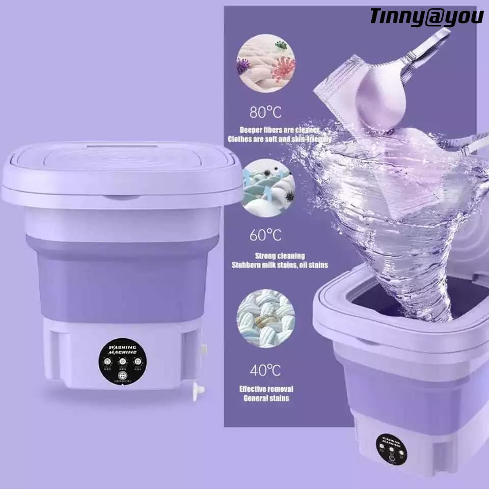 Mini máquina de lavar roupa dobrável portátil moderna máquina de lavar automática roupa interior de viagem