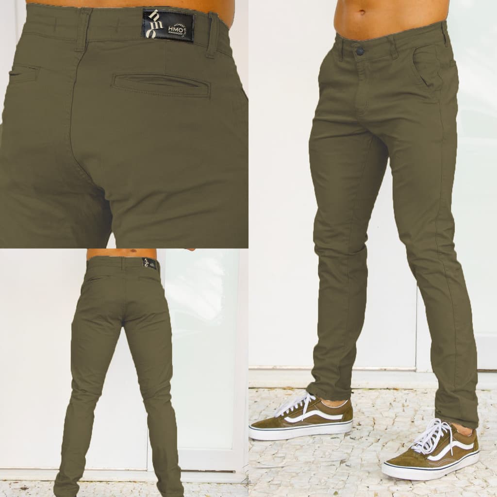 Calça Chino Sarja Masculino Elegante E Confortável 448
