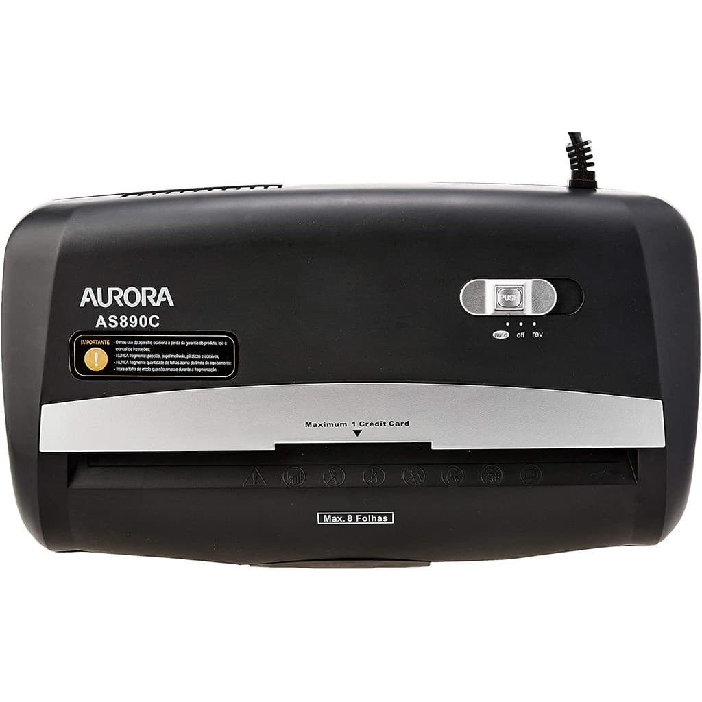 Fragmentadora Tritura Papel Aurora As890c Com Cesto - 127V