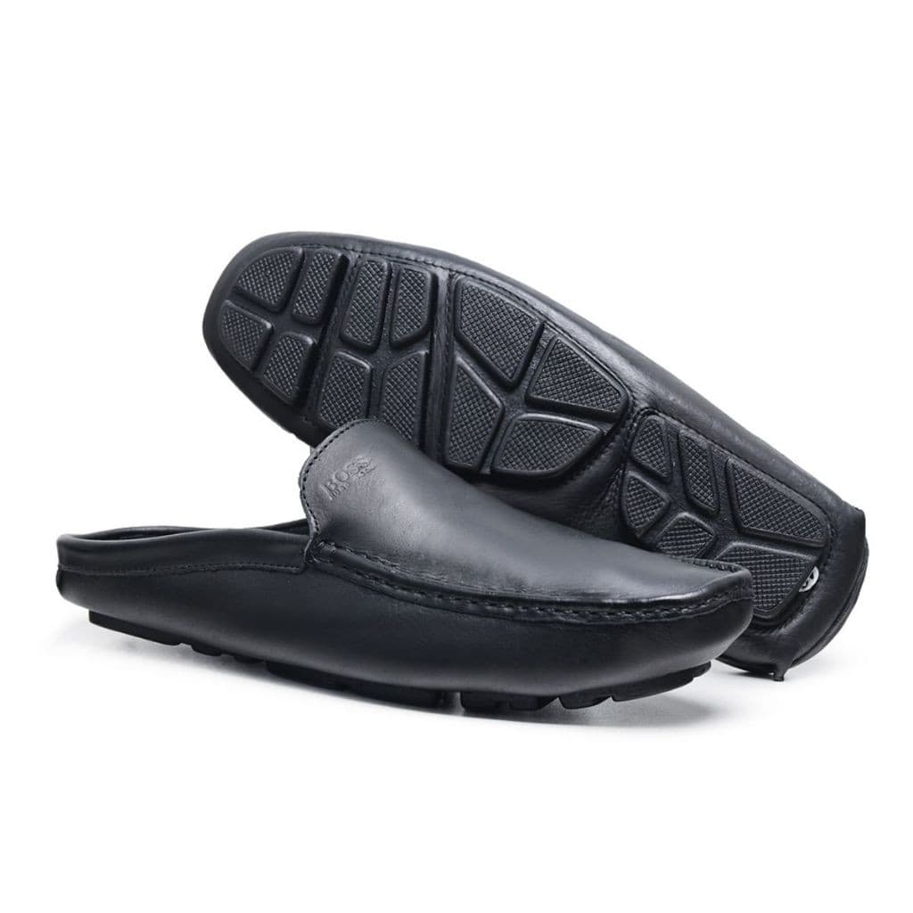 Mocassim Slip-on Mule Liso Em Couro Legítimo