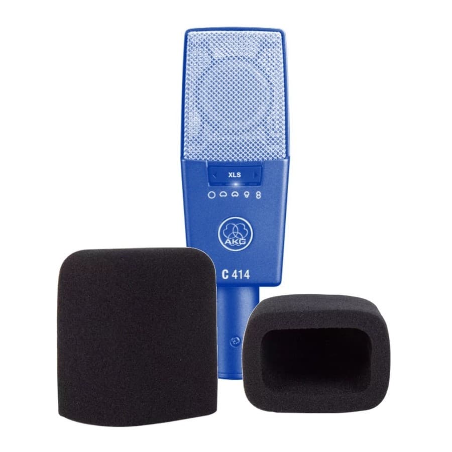 Filtro Anti Puff, Espuma Pop Filter p/Microfone Condensador AKG C414, C214, Lewitt LCT Series