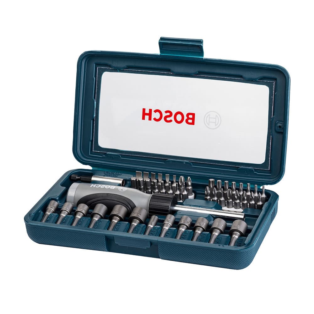 Kit Bits e Soquetes Bosch com 46 Peças Extra Hard Phillips Fenda Pozidriv Torx