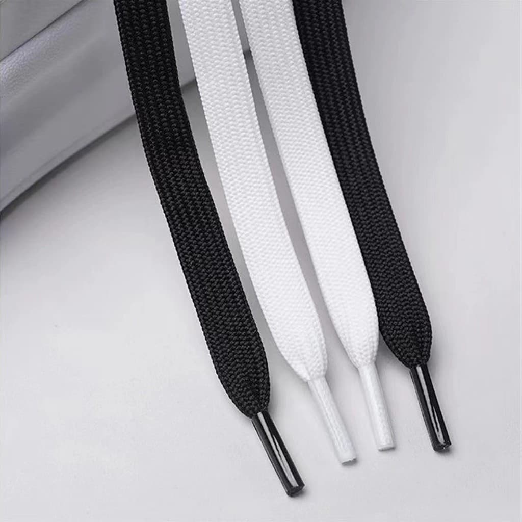 Kit 100 Pares Cadarços Achatados 8mm Poliester Atacado Revenda Direto Fábrica Shopee BR