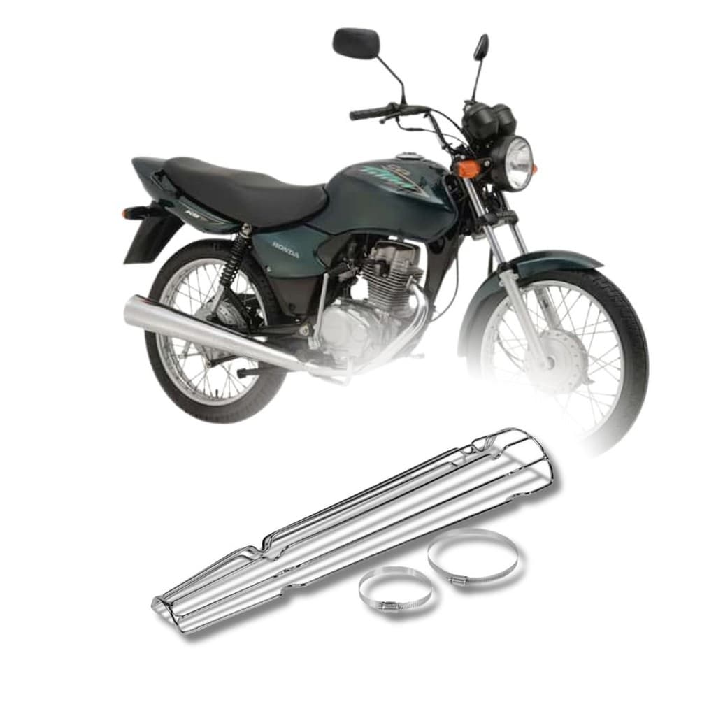 Protetor de Escapamento Tela Moto Honda Titan 125 2000 2001 2002 2003 2004 Modelo Original Protork