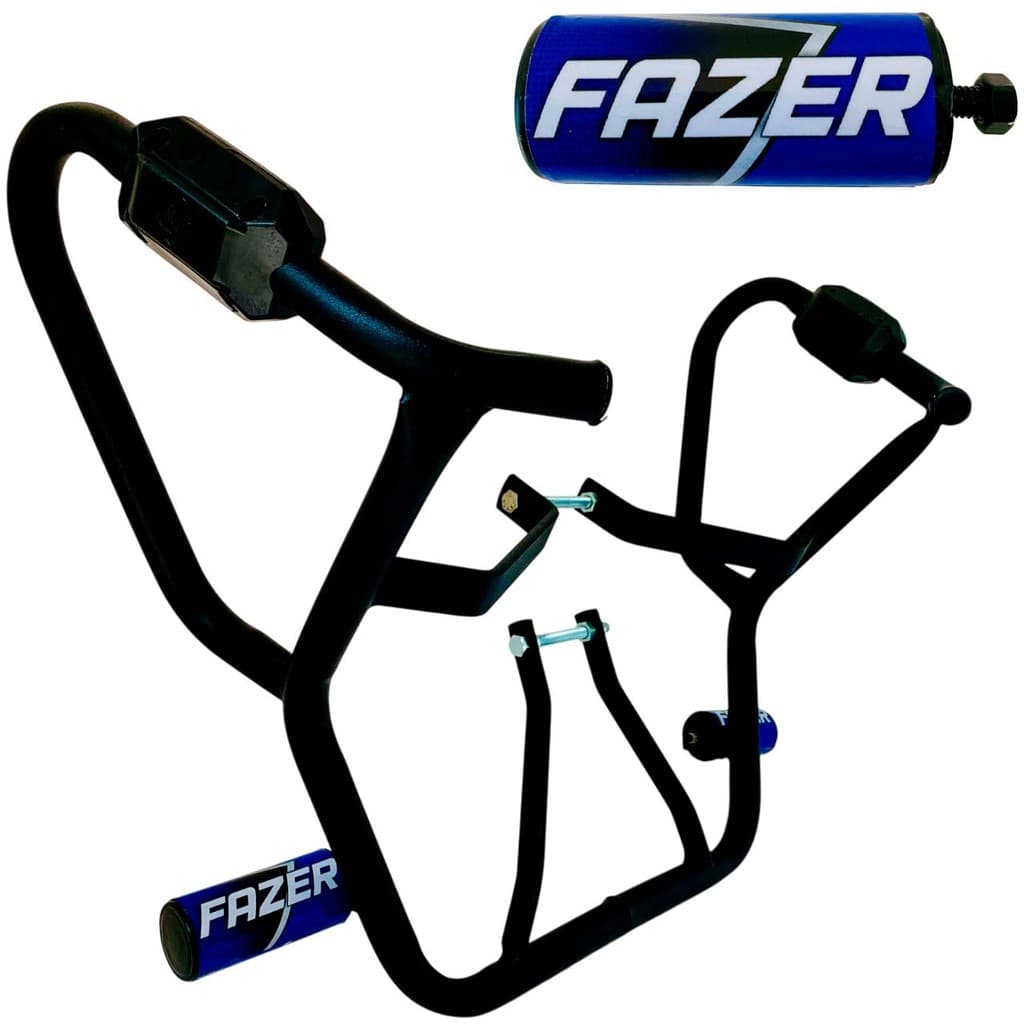 Fazer 250 Modelo 2024 Protetor Carenagem Motor Tanque Azul Fz25 Mata Cachorro com Pedal Slider Moto