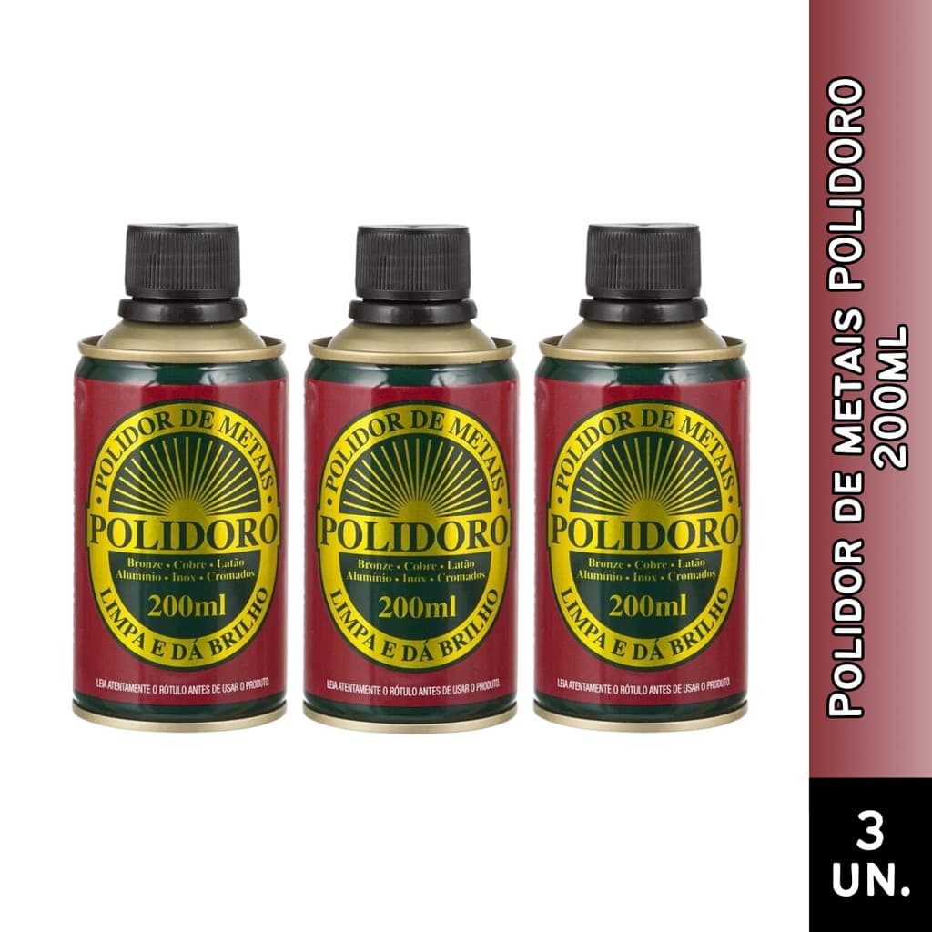 Polidoro Metais Cobre Latão Bronze Polidor 240g