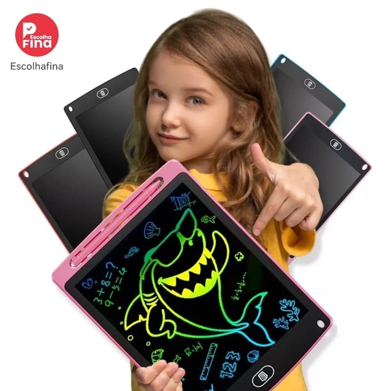 Lousa Mágica Tela Lcd 8.5 /10.5 /12 Polegadas Infantil De Escrever E Desenhar