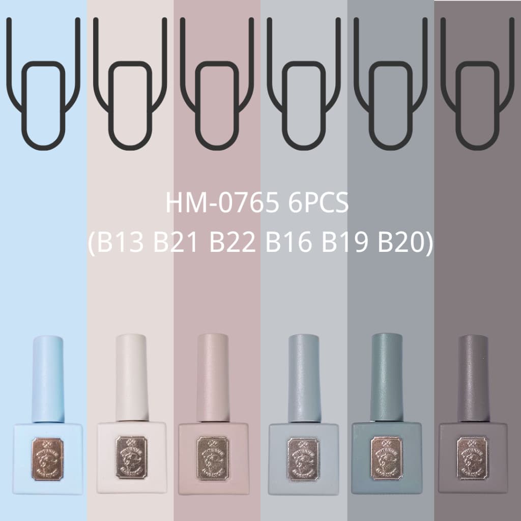 KIT 6 Esmalte Em Gel Manicure Várias Cores Coleção Profissional Unhas De Gel LED UV Pronto Entrega