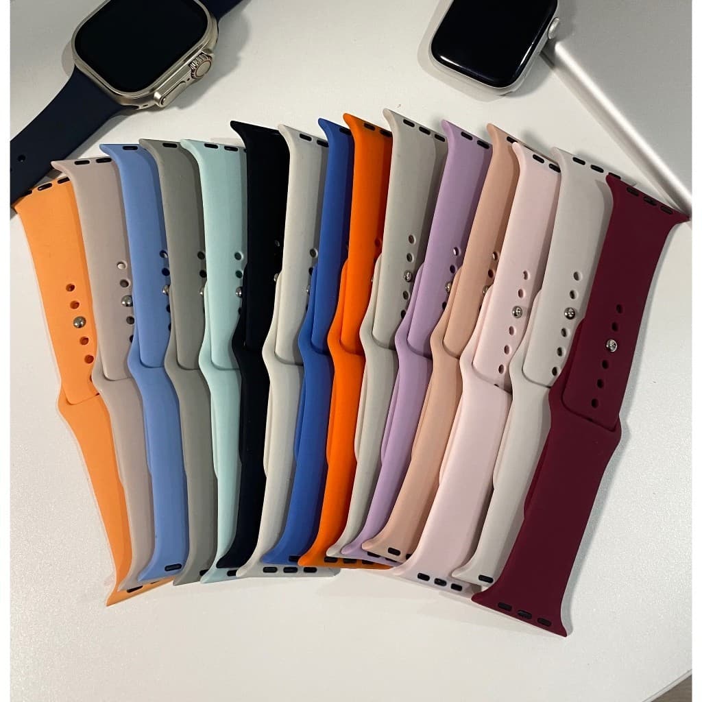 Pulseira Apple Watch Silicone Compatível Relógio 38/40/41mm   42/44/45/49mm