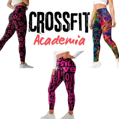 Kit 3 Calça Legging Feminina Estampada CHAMA QUE TEMMM