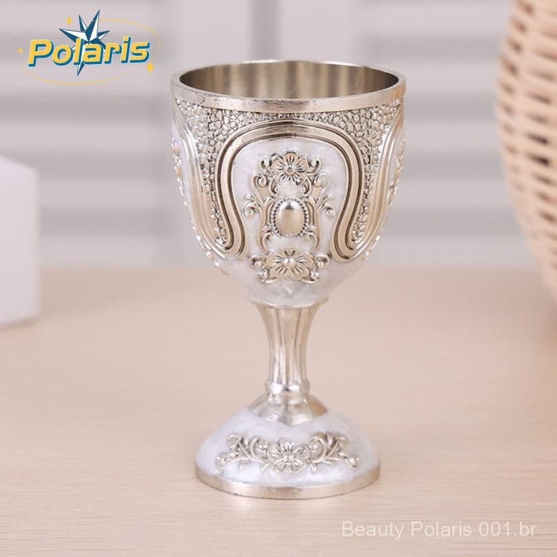 Cálice De Vinho Medieval Retrô Elegante Copo Real Taça De Ouro