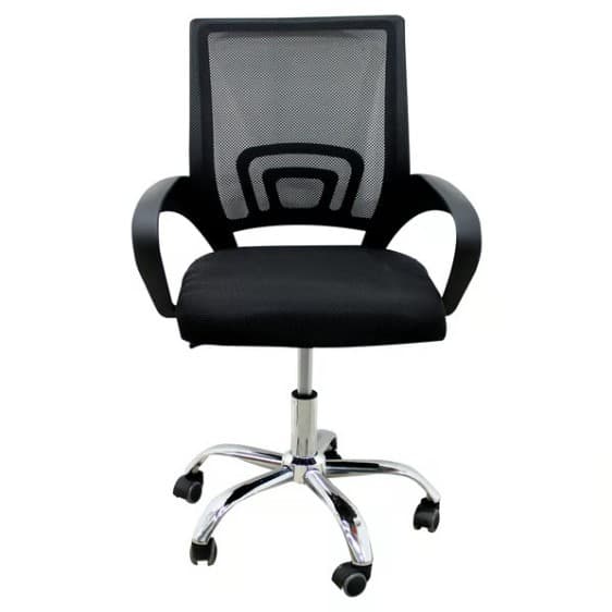 Cadeira De Escritório Confortavel Home Office  Mesh Diretor Giratoria New Java - Preto