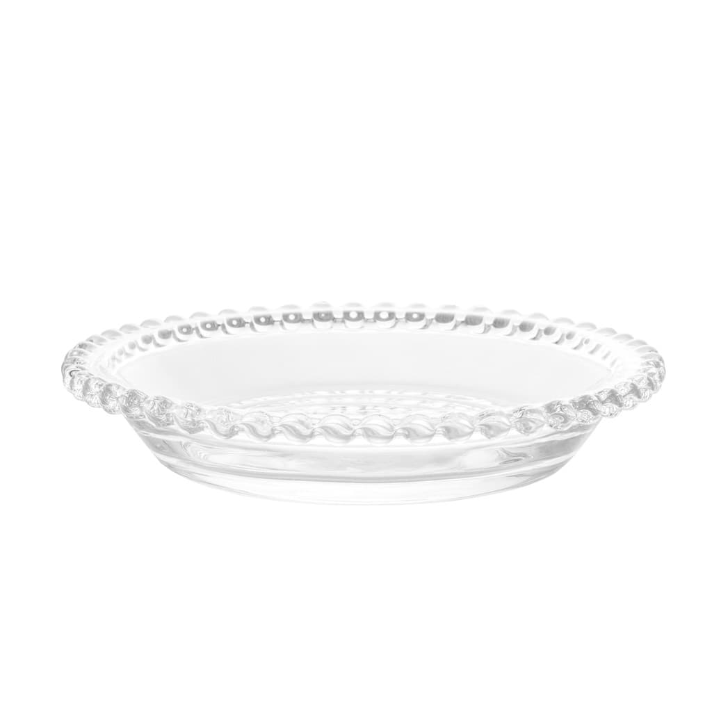 Conjunto 4 Mini Pratos Fundos  de Cristal Pearl 14cm