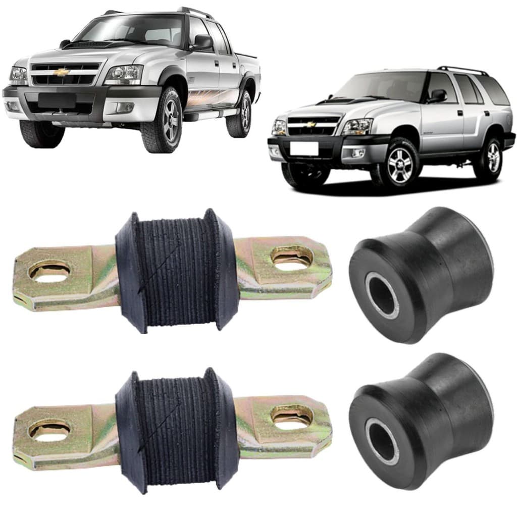 KIT BUCHA BORRACHA AMORTECEDORES TRASEIRO S10 BLAZER G1 4X2 E 4X4 1995 A 2011