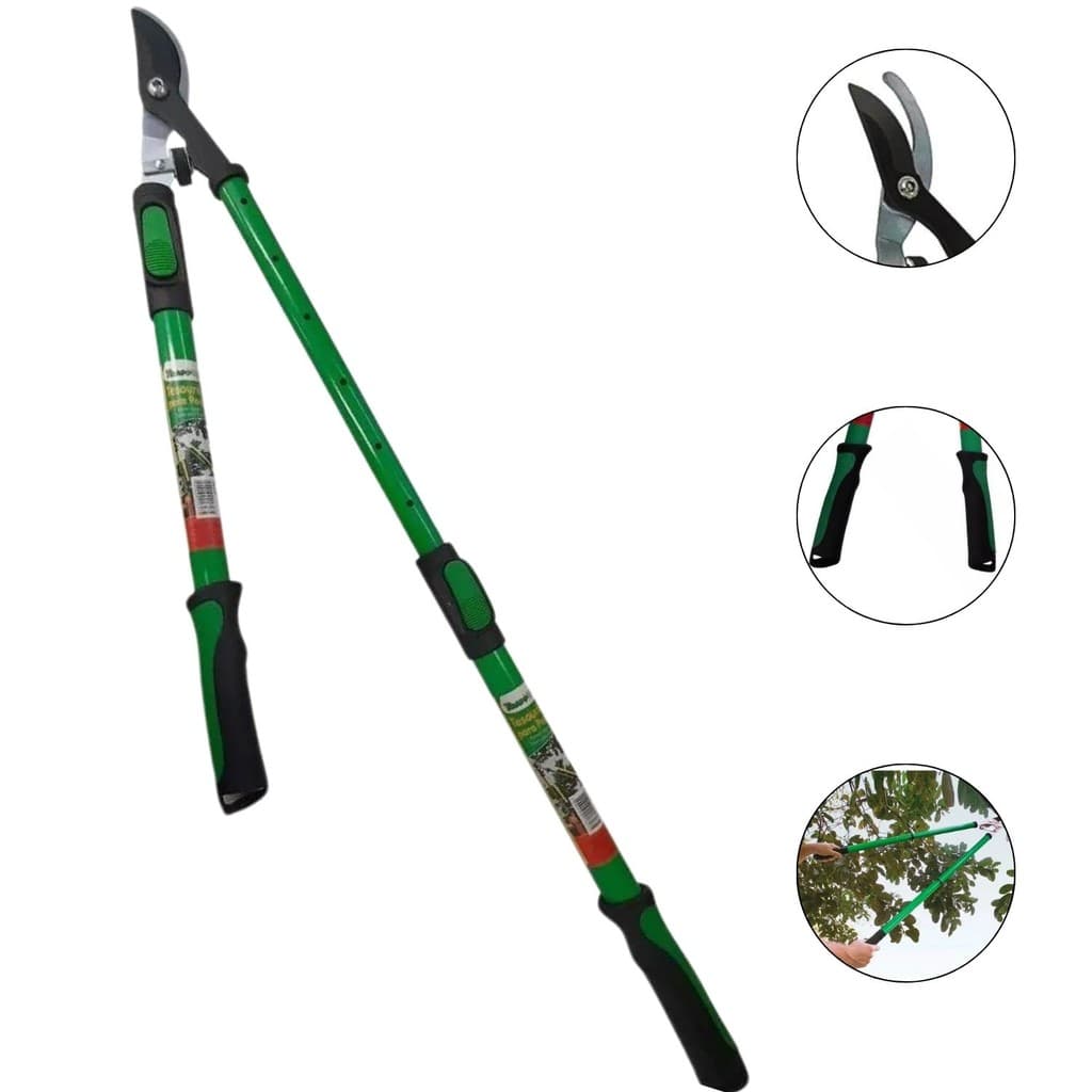 Tesoura Poda Galhos Cabo Telescopico Ajustavel 63,5 a 96,6 lamena Aço Bypass Trapp Ts40859