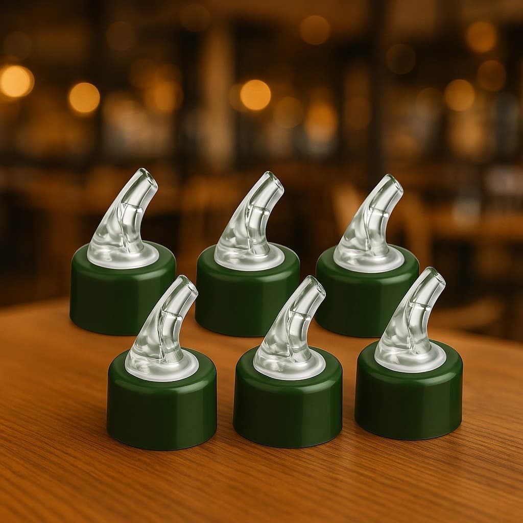 Kit 6 Bicos Dosador Para Azeite Vinagre 30mm Galheteiro Garrafas Padrão