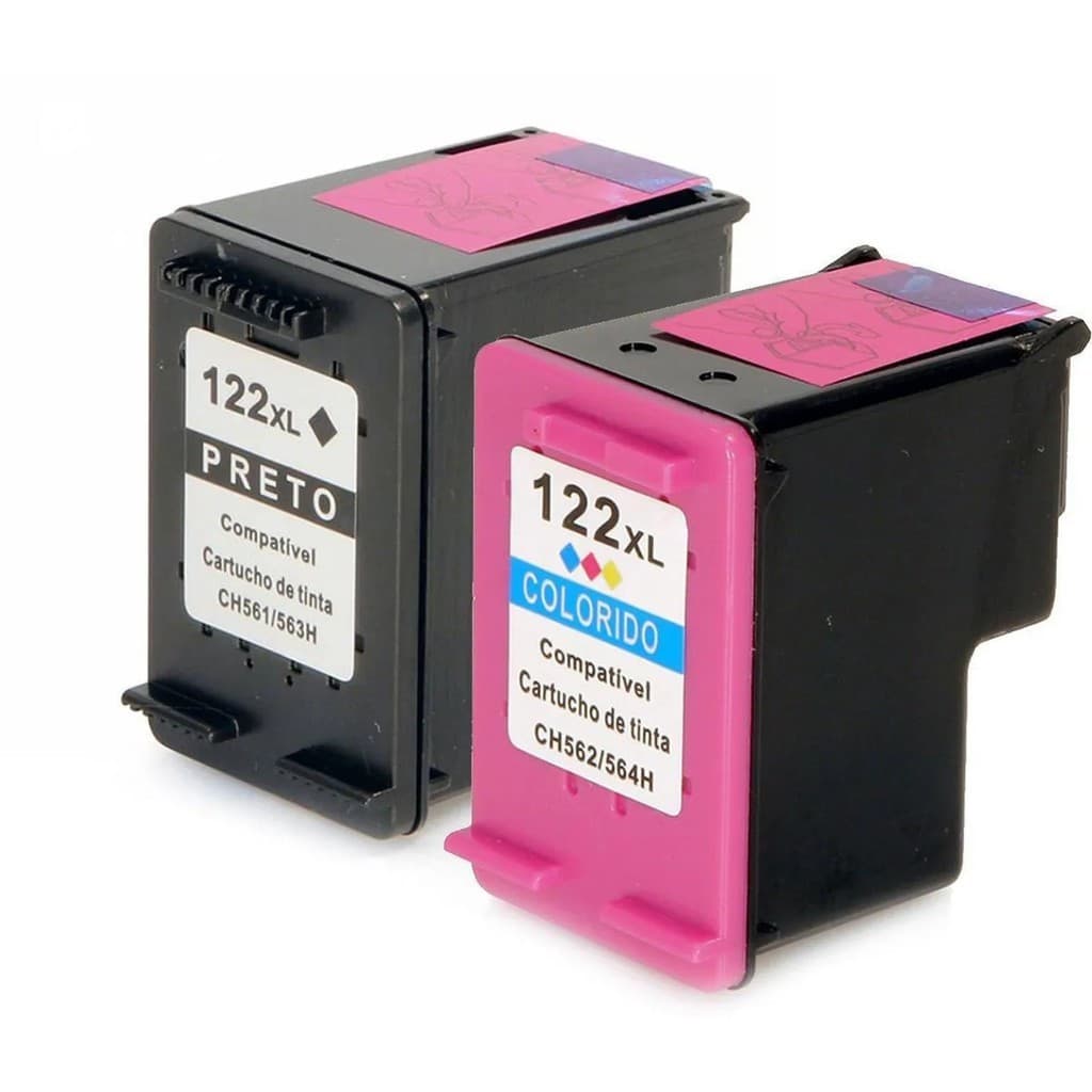 Compatível: Kit Colorido de Cartucho de Tinta 122xl 122 para HP 1000 1050 1055 2000 2050 3000 3050 3050a