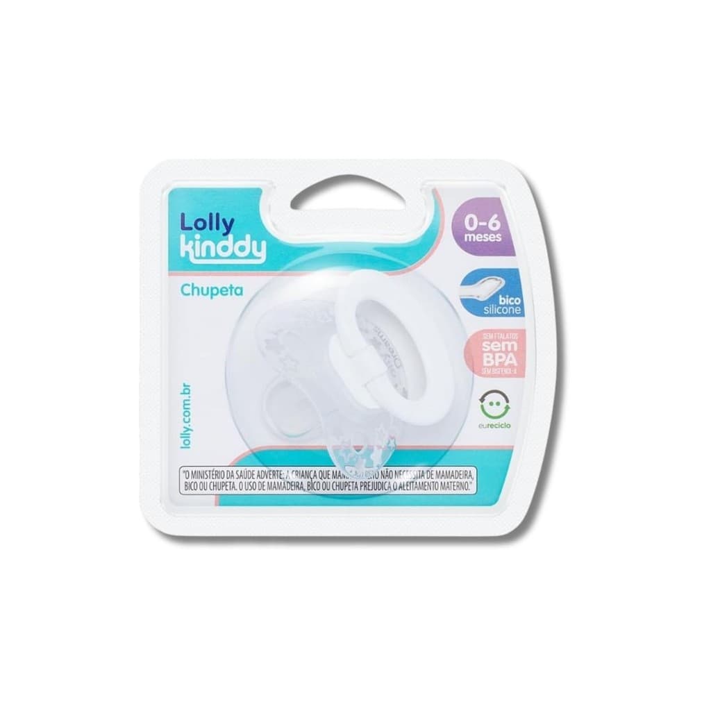 Chupeta Ortodontica Special Lolly Silicone  T1 Branca