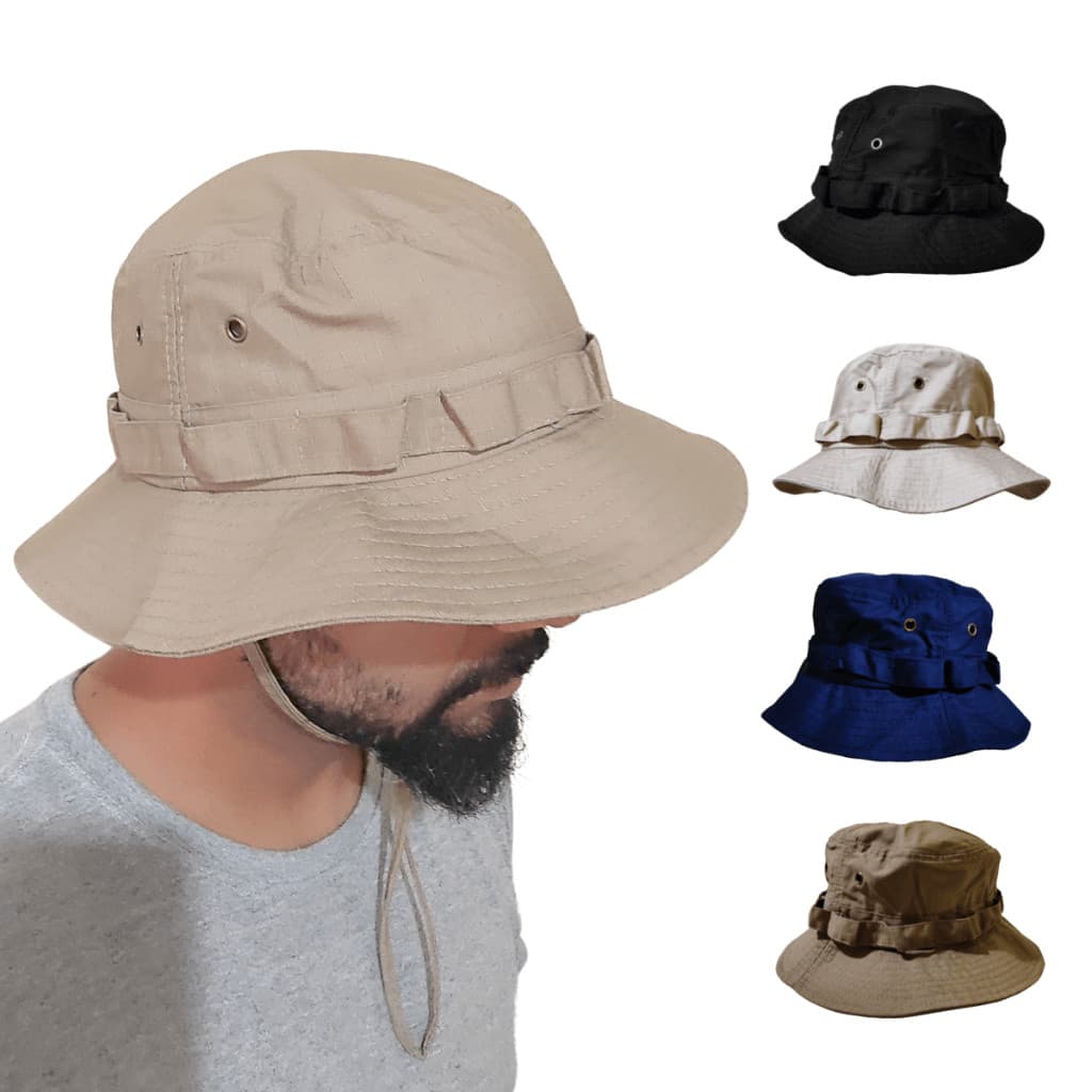 Chapeu Bucket militar Boonie Hat Caça Chapéu Camping Pesca Masculino Feminino