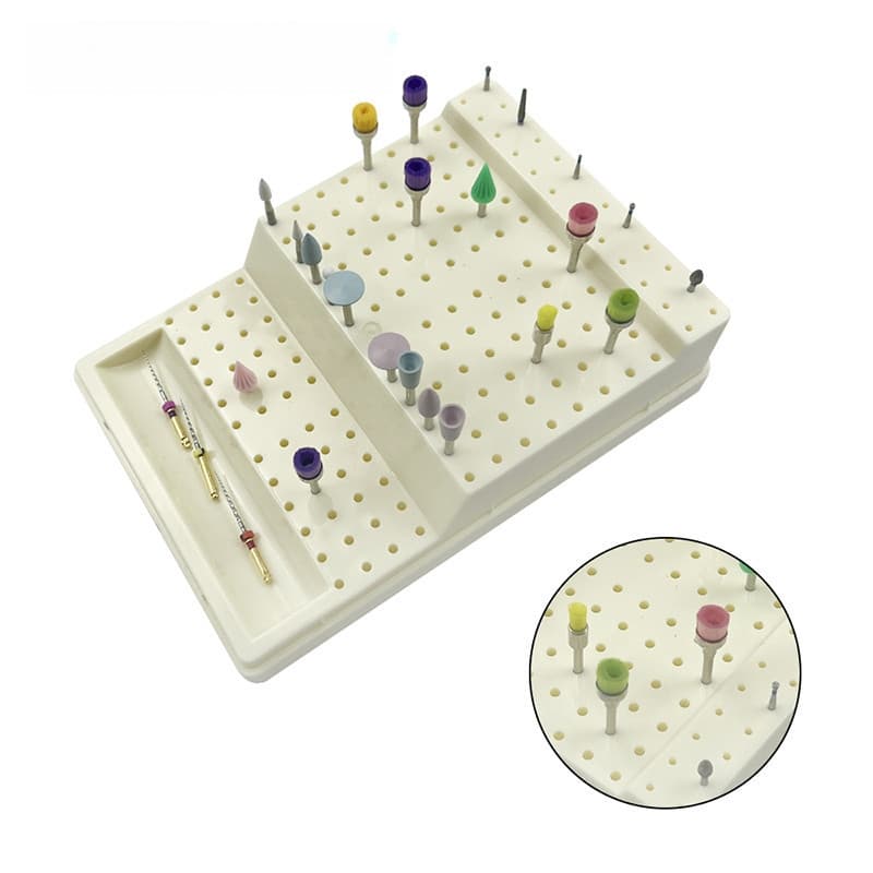 168 dentes broca bloco de plástico diamante colocação desinfecção suporte instrumentos laboratório Dental 1HNO