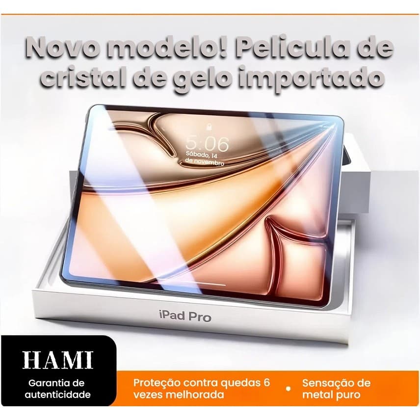 Película de Vidro Temperado para iPad Todos os Modelos + Kit Aplicador Fácil – Proteção Premium